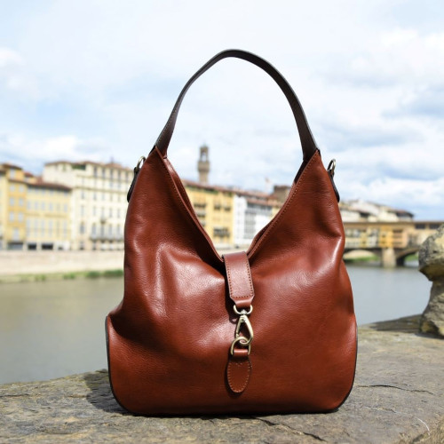 manzoni leather overnight bag