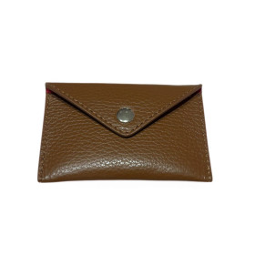 Leather card case with botton