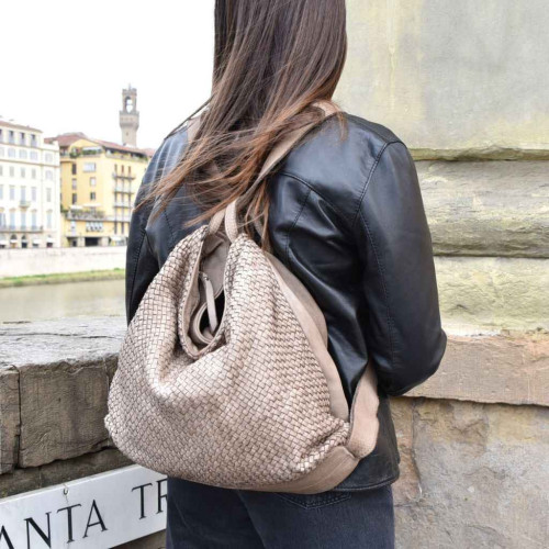 Washed Leather handbag