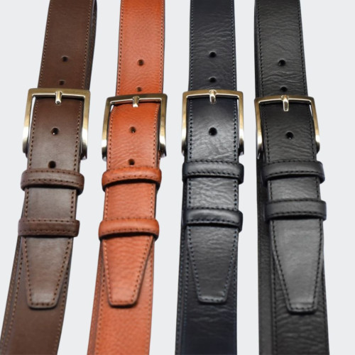 Men's leather belt