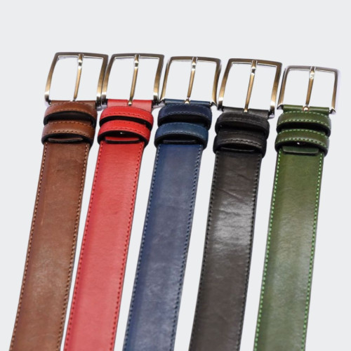 Men's leather belt