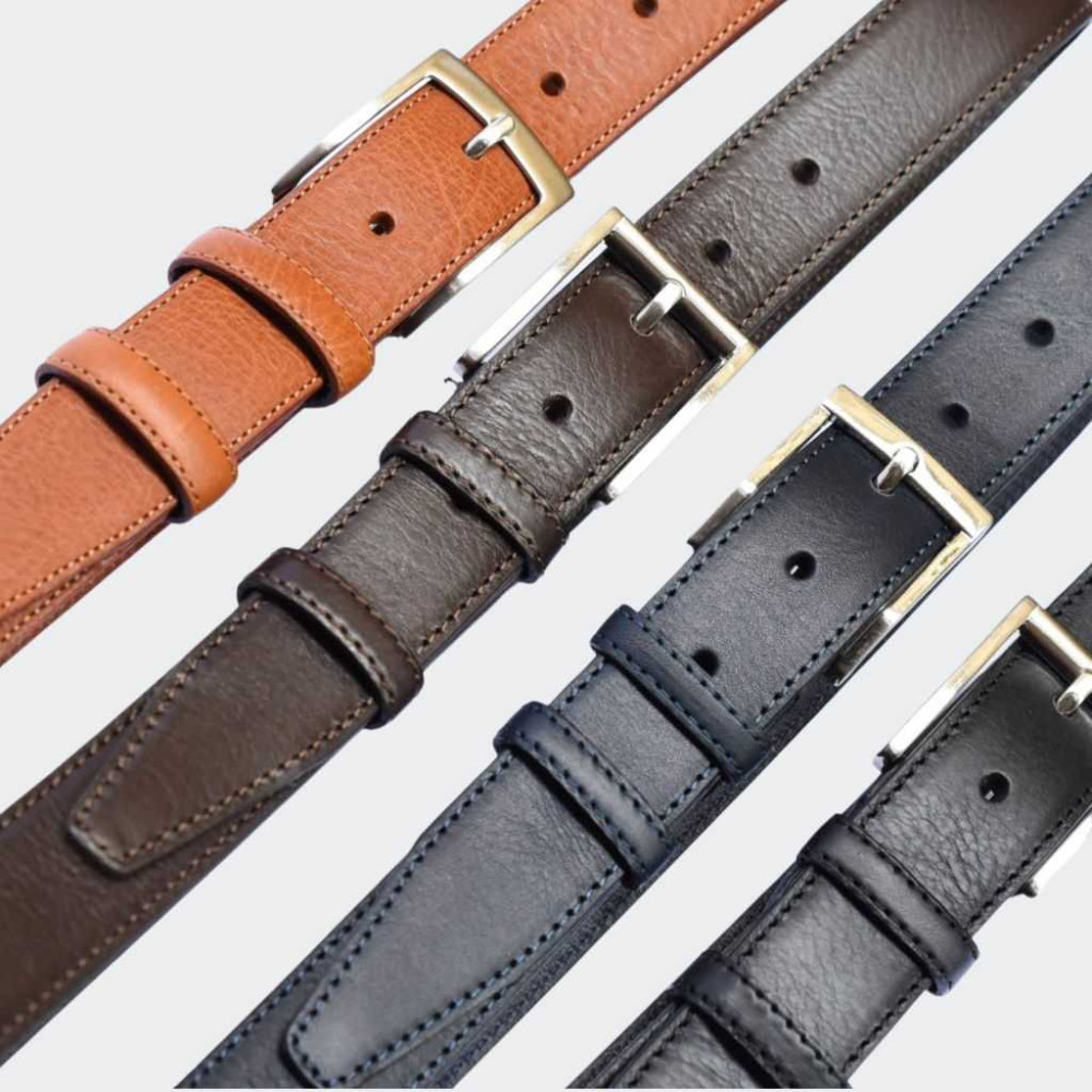 Men's leather belt